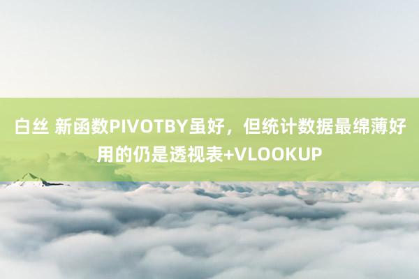 白丝 新函数PIVOTBY虽好，但统计数据最绵薄好用的仍是透视表+VLOOKUP