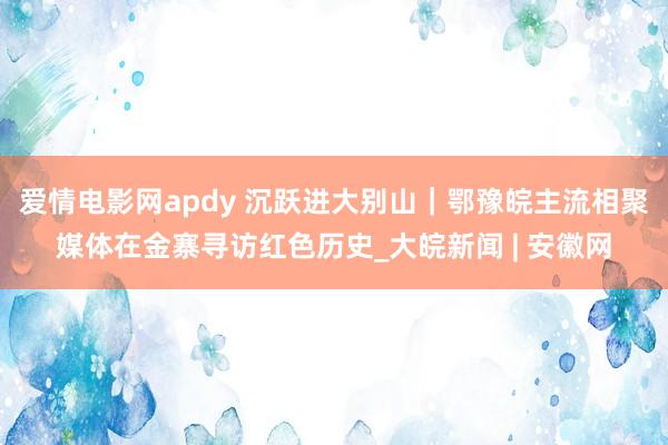 爱情电影网apdy 沉跃进大别山｜鄂豫皖主流相聚媒体在金寨寻访红色历史_大皖新闻 | 安徽网