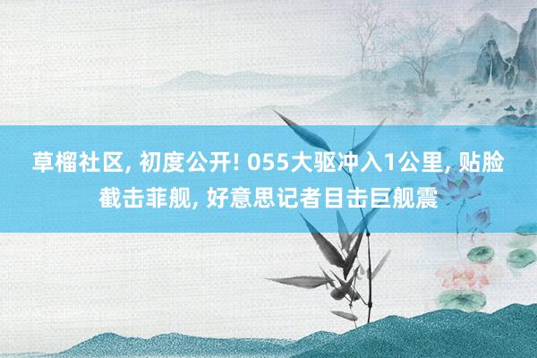 草榴社区， 初度公开! 055大驱冲入1公里， 贴脸截击菲舰， 好意思记者目击巨舰震
