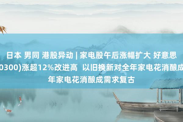 日本 男同 港股异动 | 家电股午后涨幅扩大 好意思的集团(00300)涨超12%改进高  以旧换新对全年家电花消酿成需求复古