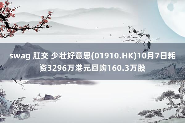 swag 肛交 少壮好意思(01910.HK)10月7日耗资3296万港元回购160.3万股
