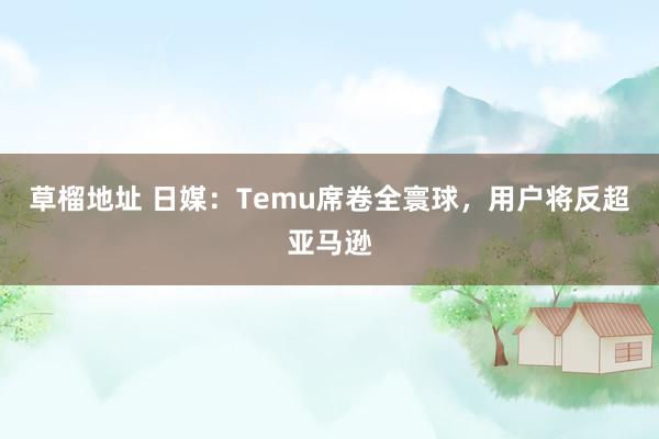 草榴地址 日媒：Temu席卷全寰球，用户将反超亚马逊