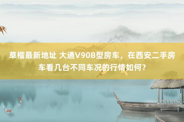 草榴最新地址 大通V90B型房车，在西安二手房车看几台不同车况的行情如何？