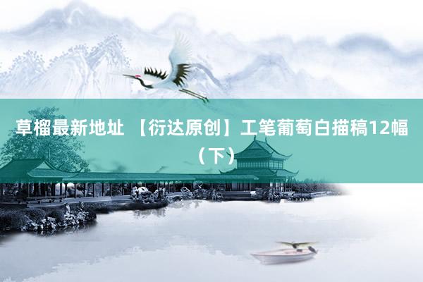 草榴最新地址 【衍达原创】工笔葡萄白描稿12幅（下）