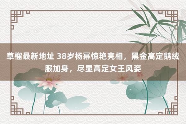 草榴最新地址 38岁杨幂惊艳亮相，黑金高定鹅绒服加身，尽显高定女王风姿