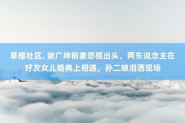草榴社区， 谢广坤前妻忽视出头，两东说念主在好友女儿婚典上相遇，孙二娘泪洒现场