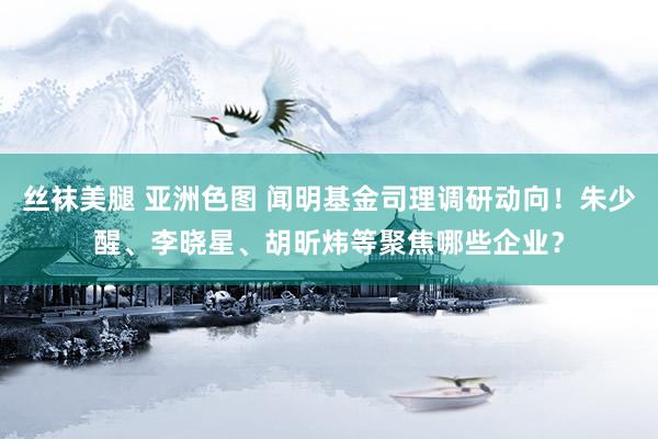 丝袜美腿 亚洲色图 闻明基金司理调研动向！朱少醒、李晓星、胡昕炜等聚焦哪些企业？