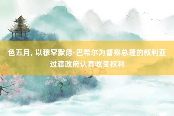 色五月， 以穆罕默德·巴希尔为督察总理的叙利亚过渡政府认真收受权利