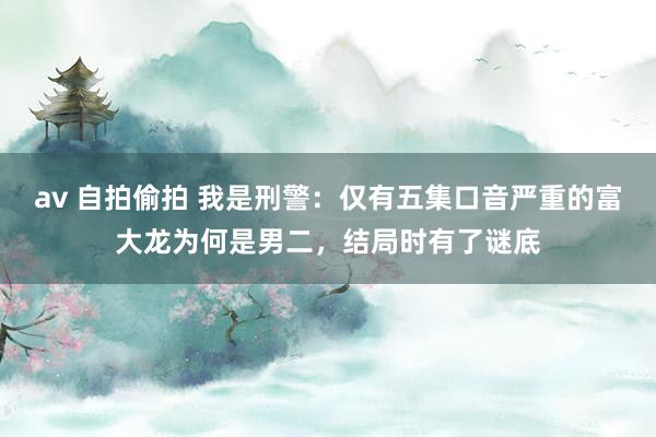 av 自拍偷拍 我是刑警：仅有五集口音严重的富大龙为何是男二，结局时有了谜底