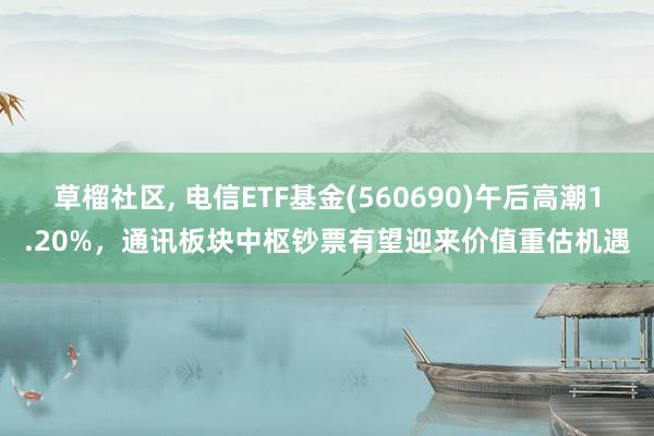 草榴社区， 电信ETF基金(560690)午后高潮1.20%，通讯板块中枢钞票有望迎来价值重估机遇