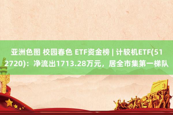 亚洲色图 校园春色 ETF资金榜 | 计较机ETF(512720)：净流出1713.28万元，居全市集第一梯队