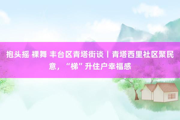 抱头摇 裸舞 丰台区青塔街谈丨青塔西里社区聚民意，“梯”升住户幸福感