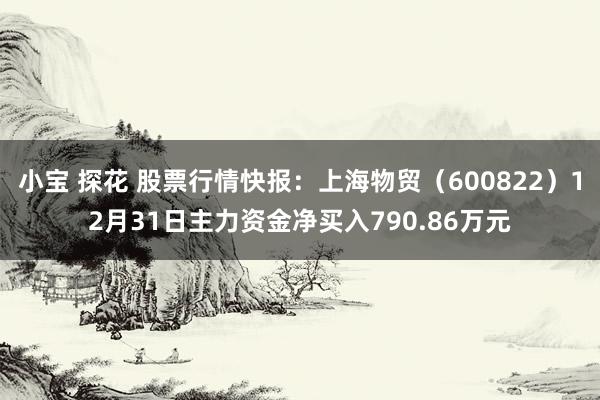 小宝 探花 股票行情快报：上海物贸（600822）12月31日主力资金净买入790.86万元