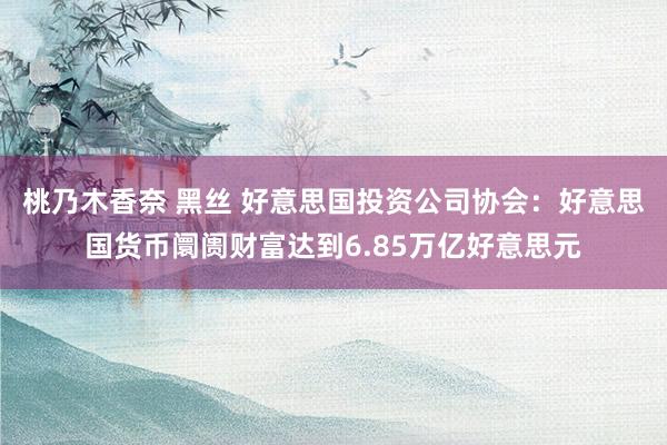 桃乃木香奈 黑丝 好意思国投资公司协会：好意思国货币阛阓财富达到6.85万亿好意思元