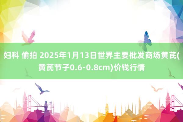 妇科 偷拍 2025年1月13日世界主要批发商场黄芪(黄芪节子0.6-0.8cm)价钱行情