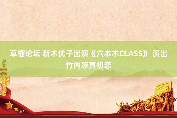 草榴论坛 新木优子出演《六本木CLASS》 演出竹内凉真初恋