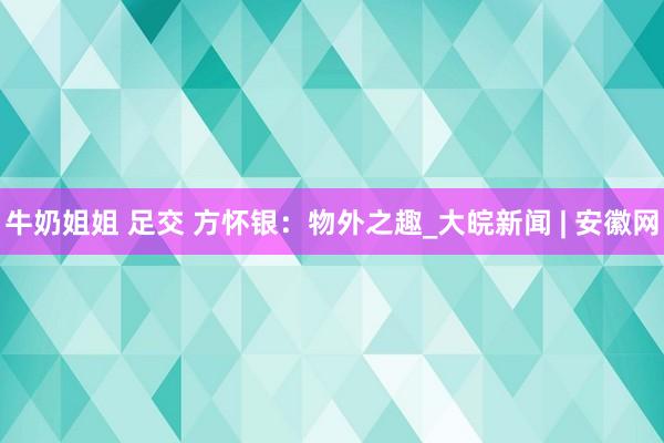 牛奶姐姐 足交 方怀银：物外之趣_大皖新闻 | 安徽网