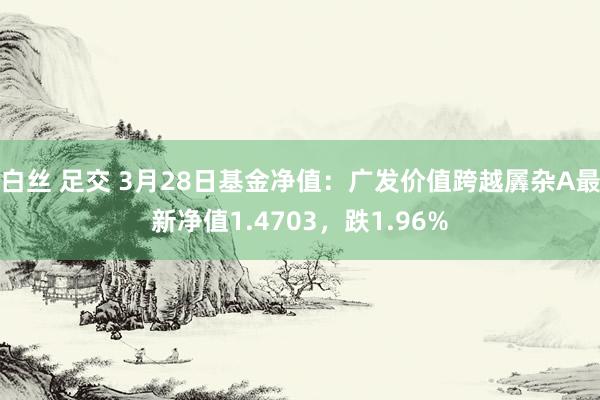 白丝 足交 3月28日基金净值：广发价值跨越羼杂A最新净值1.4703，跌1.96%