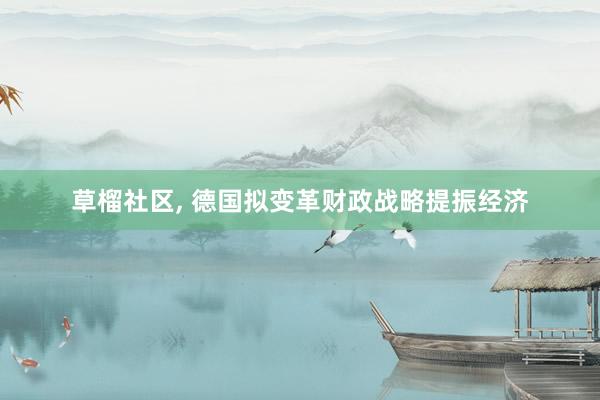 草榴社区， 德国拟变革财政战略提振经济