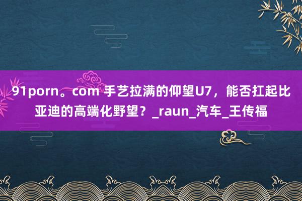 91porn。com 手艺拉满的仰望U7，能否扛起比亚迪的高端化野望？_raun_汽车_王传福