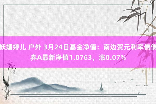 妖媚婷儿 户外 3月24日基金净值：南边贺元利率债债券A最新净值1.0763，涨0.07%