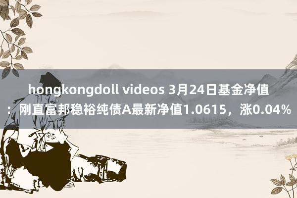 hongkongdoll videos 3月24日基金净值：刚直富邦稳裕纯债A最新净值1.0615，涨0.04%