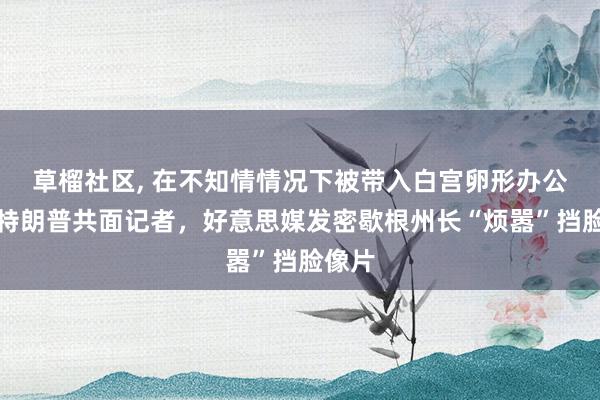 草榴社区， 在不知情情况下被带入白宫卵形办公室与特朗普共面记者，好意思媒发密歇根州长“烦嚣”挡脸像片