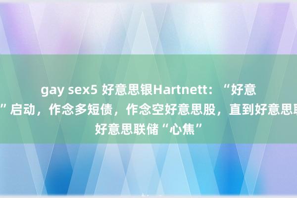 gay sex5 好意思银Hartnett：“好意思国含糊论”启动，作念多短债，作念空好意思股，直到好意思联储“心焦”