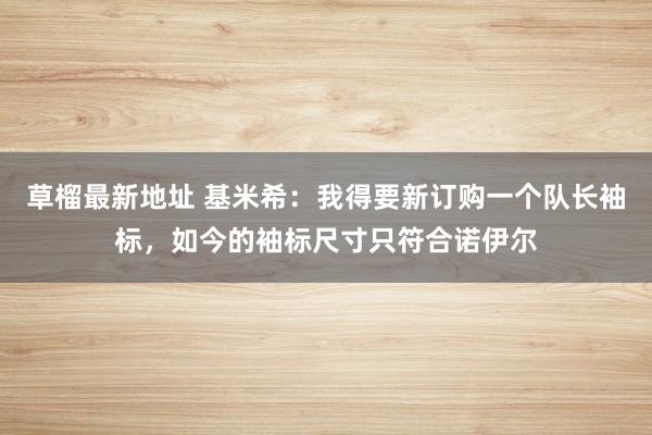 草榴最新地址 基米希：我得要新订购一个队长袖标，如今的袖标尺寸只符合诺伊尔