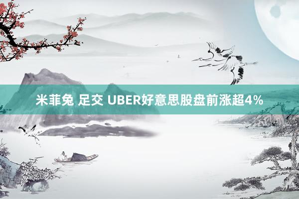 米菲兔 足交 UBER好意思股盘前涨超4%